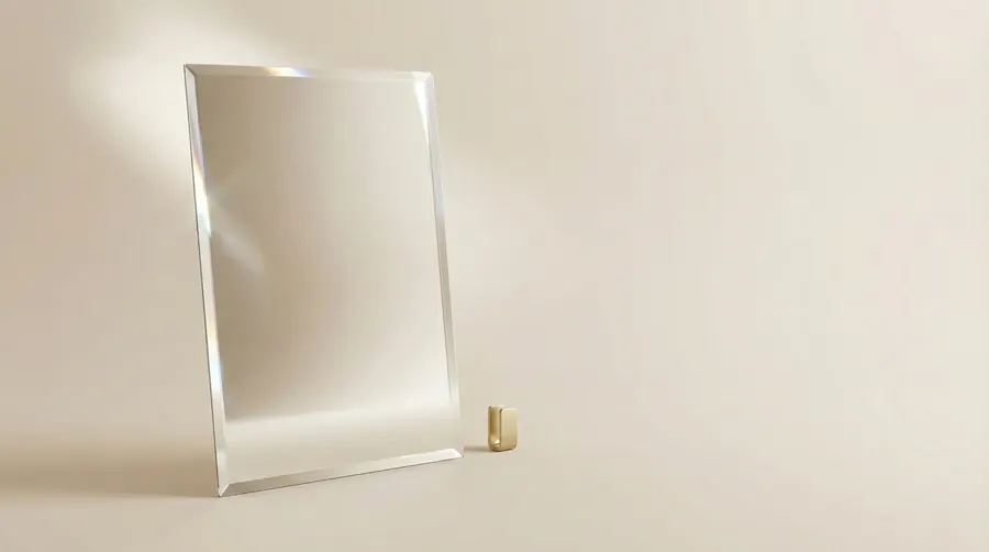 Custom beveled wall mirror